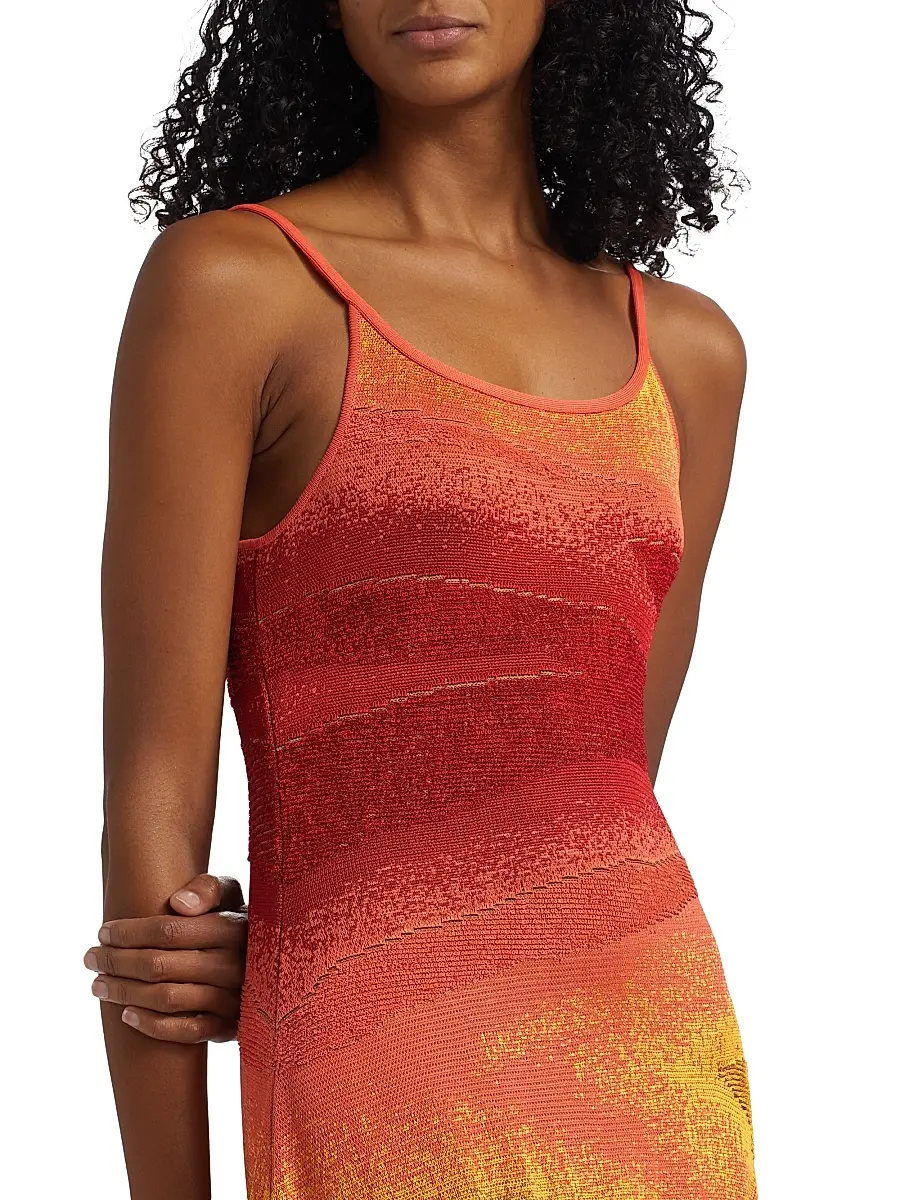 The Elder Statesman Women's Abstract Fine-Knit Sleeveless Midi-Dress | Thumbnail 6 The Elder Statesman Women's Abstract Fine-Knit Sleeveless Midi-Dress | Thumbnail 6