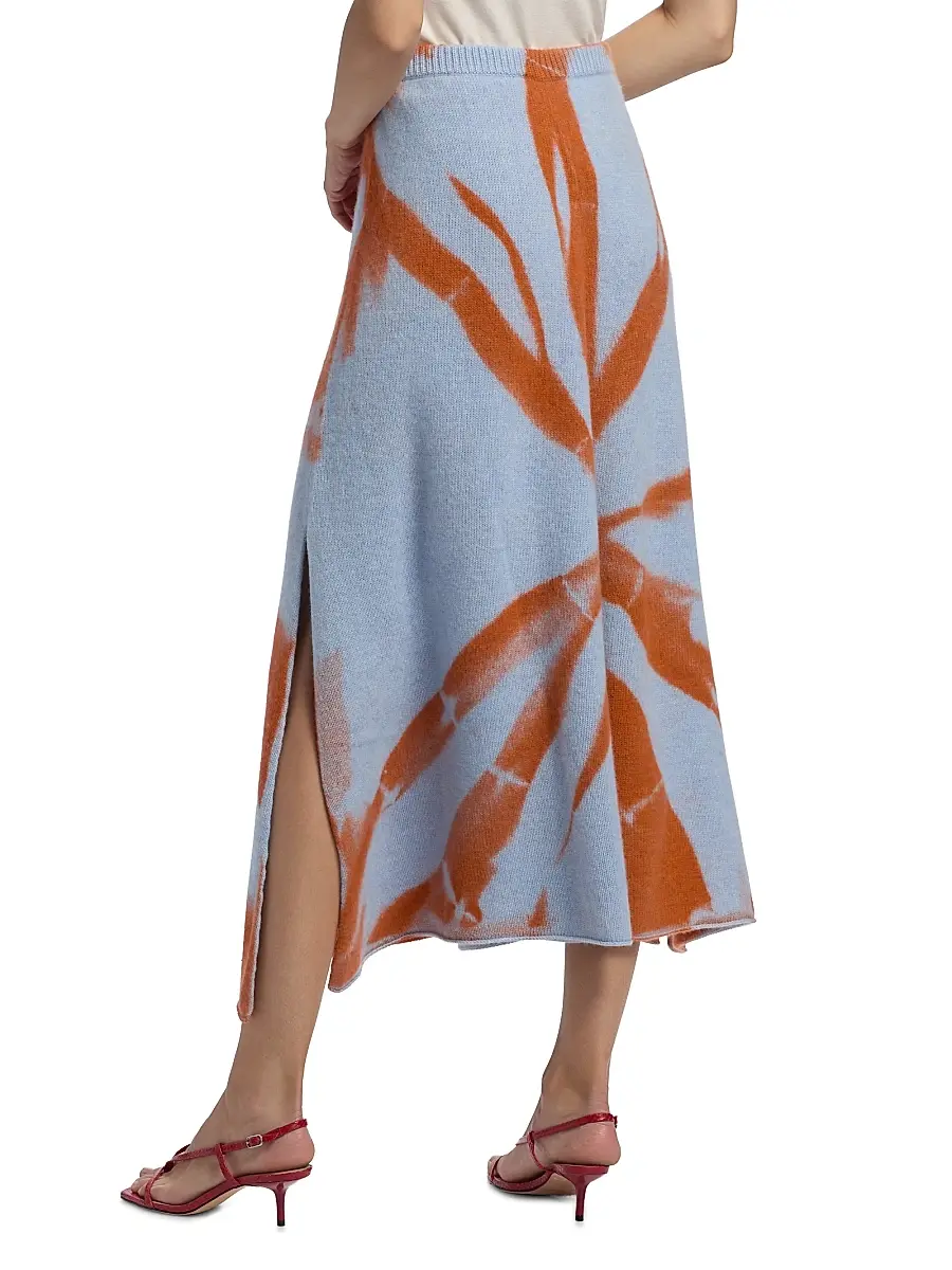 The Elder Statesman Women's Mythic Dyed Cashmere Midi-Skirt | Thumbnail 5 The Elder Statesman Women's Mythic Dyed Cashmere Midi-Skirt | Thumbnail 5