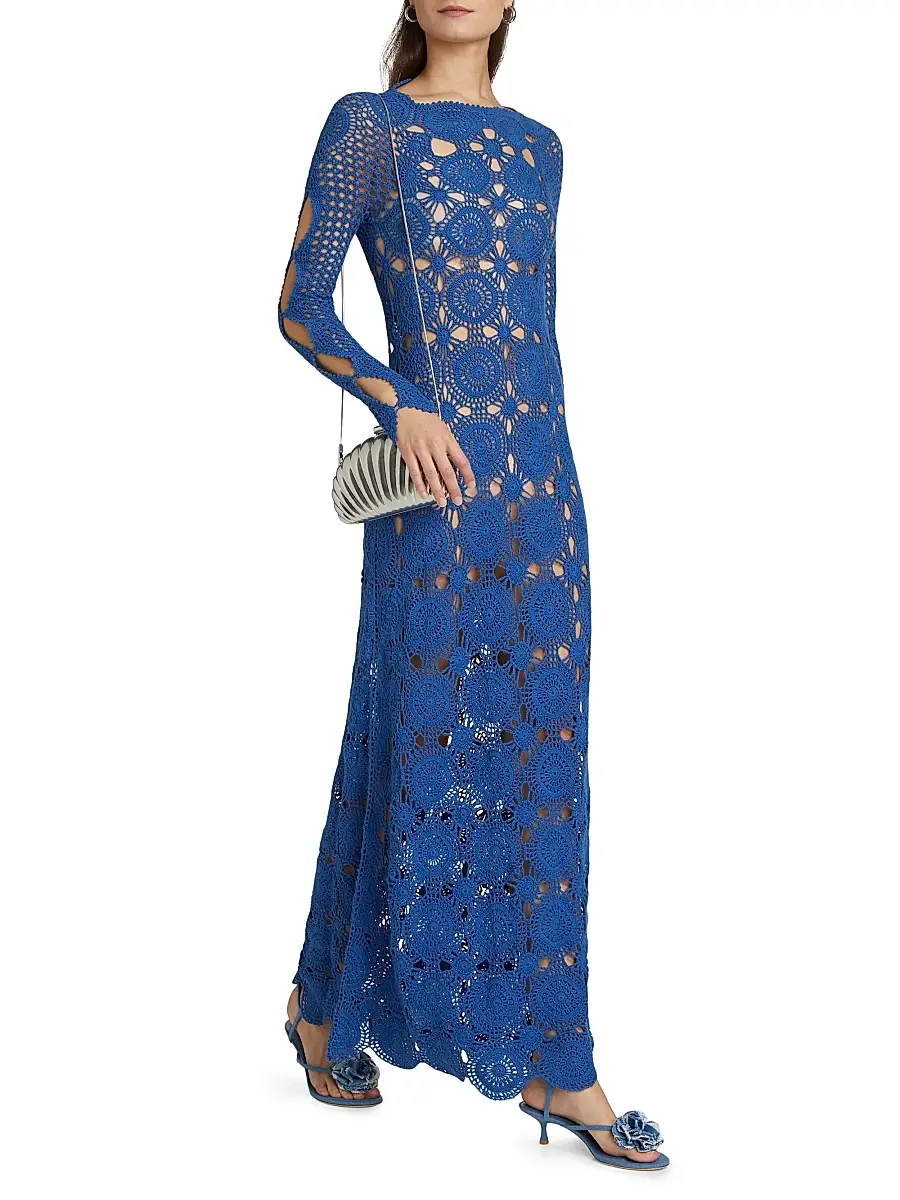 ESCVDO Women's Camino Jules Crochet Maxi Dress | Thumbnail 2 ESCVDO Women's Camino Jules Crochet Maxi Dress | Thumbnail 2
