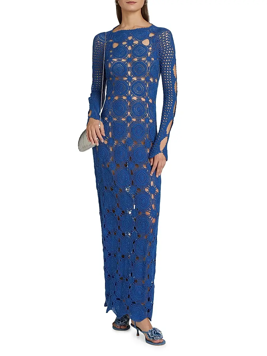 ESCVDO Women's Camino Jules Crochet Maxi Dress | Thumbnail 3 ESCVDO Women's Camino Jules Crochet Maxi Dress | Thumbnail 3
