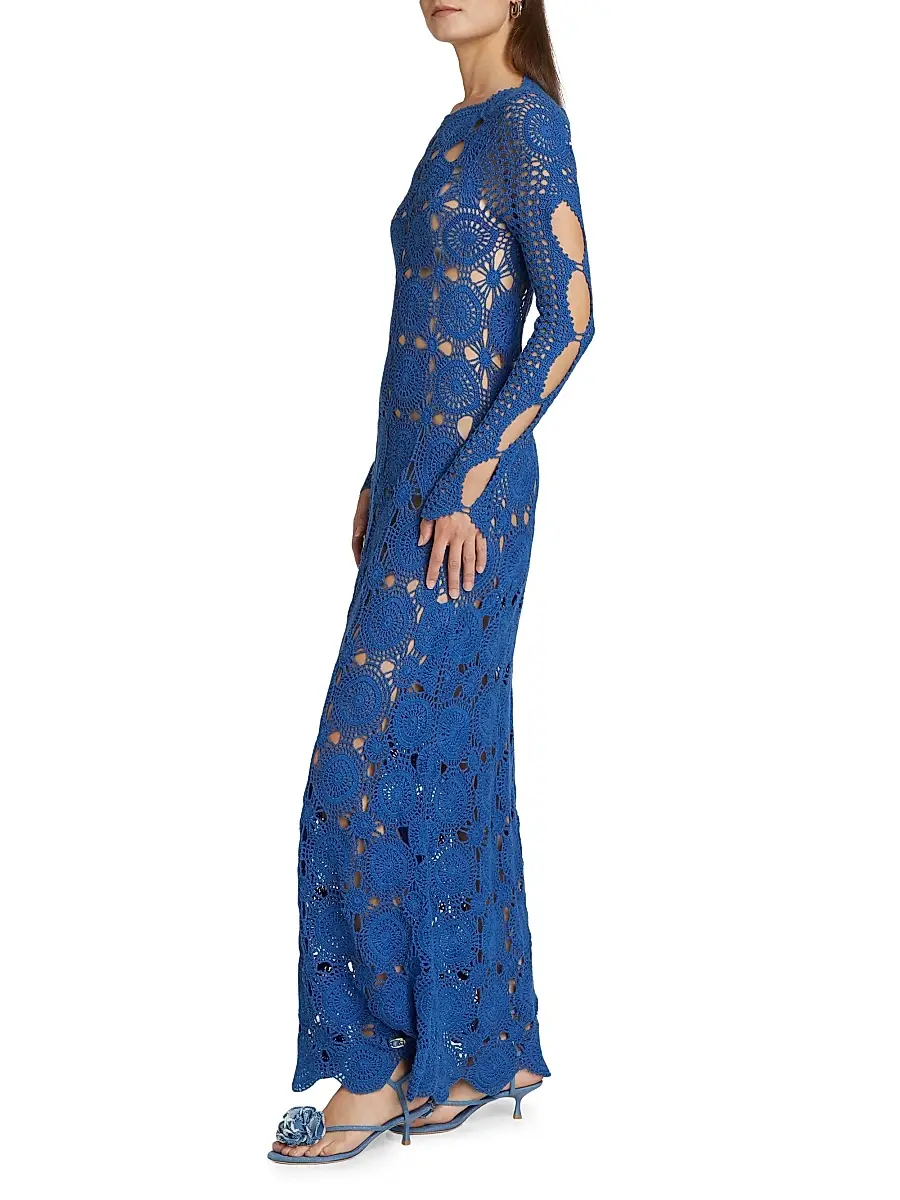 ESCVDO Women's Camino Jules Crochet Maxi Dress | Thumbnail 4 ESCVDO Women's Camino Jules Crochet Maxi Dress | Thumbnail 4