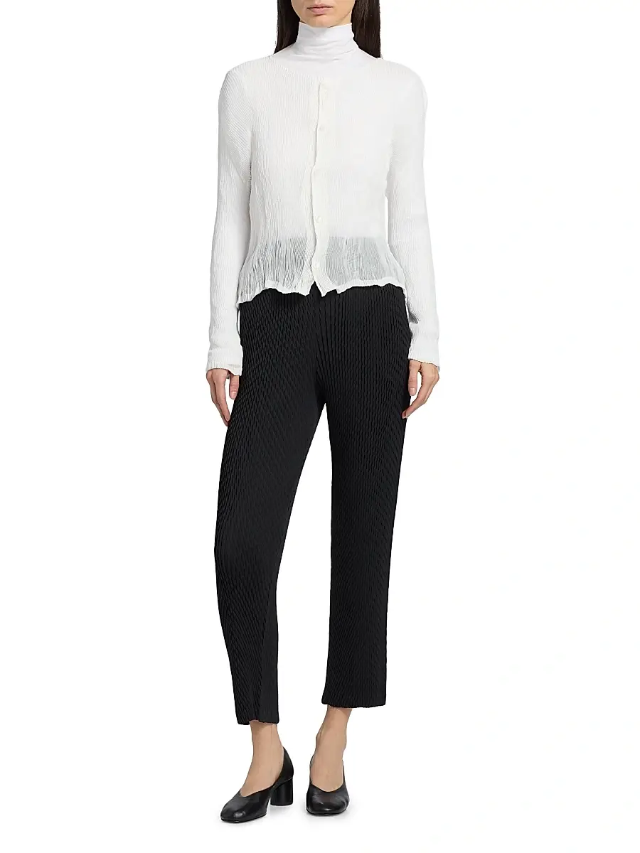 Issey Miyake Women's Twist Chiffon Button-Front Top | Thumbnail 2 Issey Miyake Women's Twist Chiffon Button-Front Top | Thumbnail 2