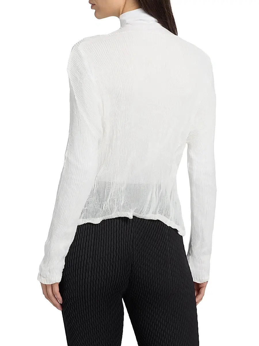 Issey Miyake Women's Twist Chiffon Button-Front Top | Thumbnail 5 Issey Miyake Women's Twist Chiffon Button-Front Top | Thumbnail 5