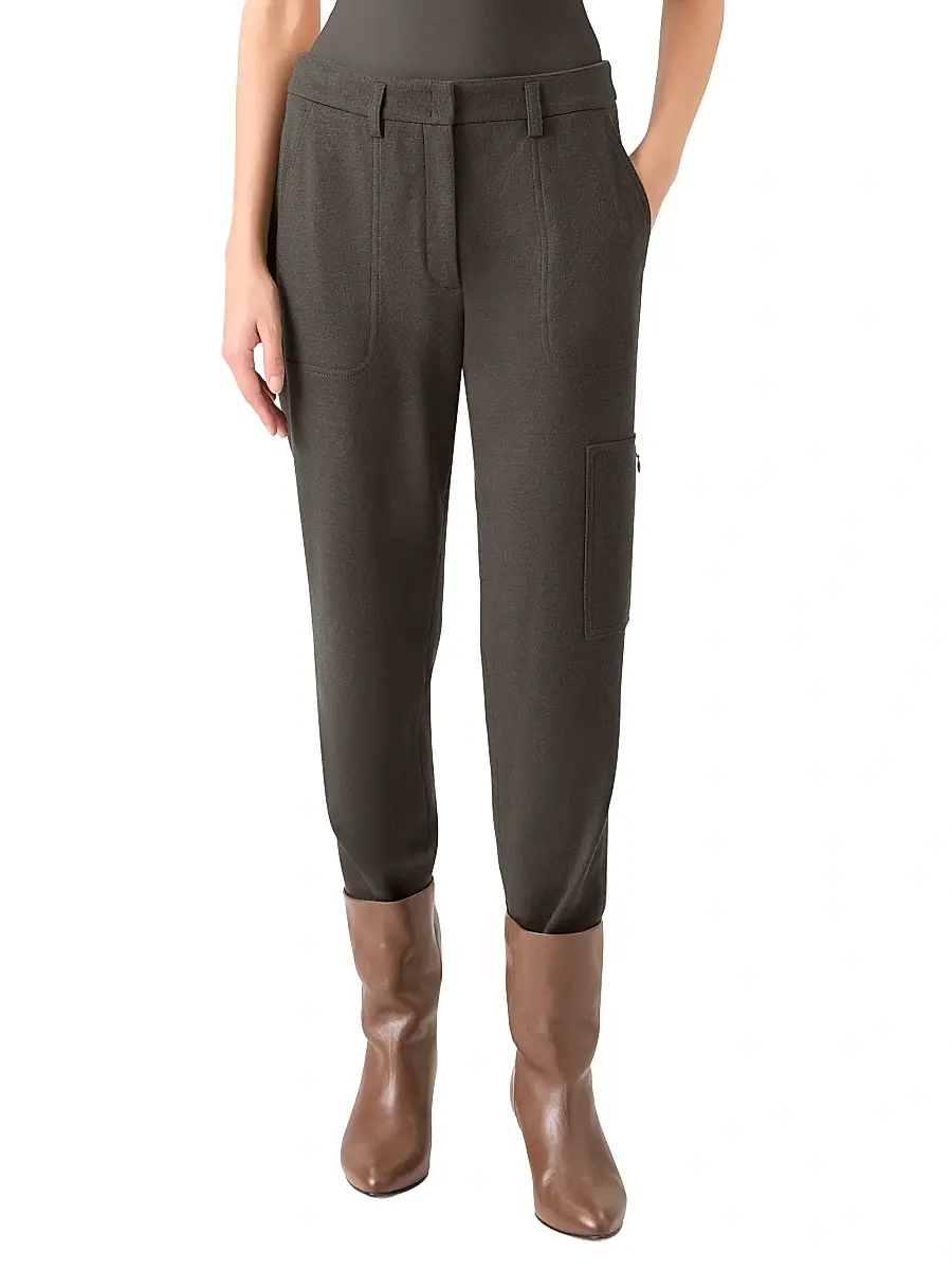 Akris punto Women's Milla Wool Cargo Pants | Thumbnail 2