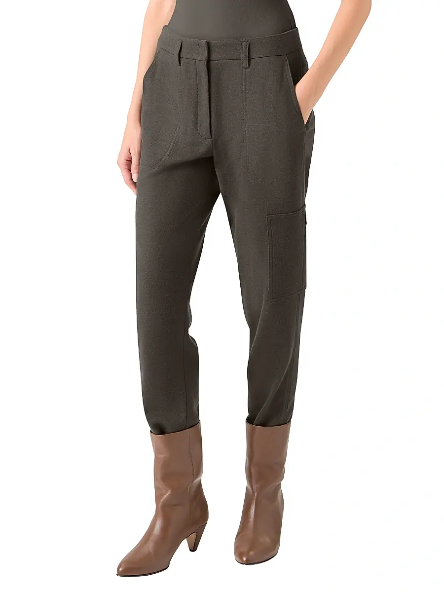 Akris punto Women's Milla Wool Cargo Pants | Thumbnail 3