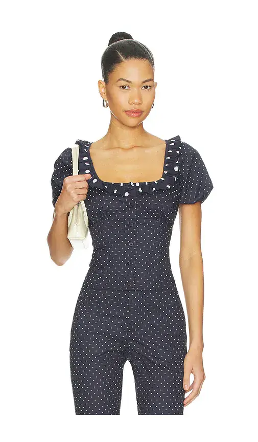 WeWoreWhat Ruffle Button Up Top | Image 1 WeWoreWhat Ruffle Button Up Top | Image 1