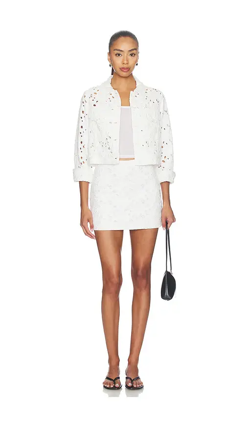 Alice + Olivia Alice + Olivia Riley Denim Mini Skirt | Thumbnail 6 Alice + Olivia Alice + Olivia Riley Denim Mini Skirt | Thumbnail 6