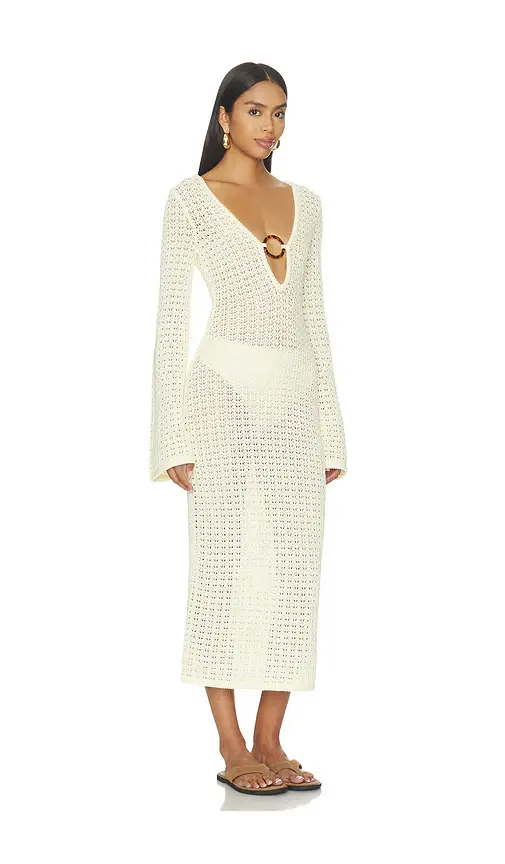 Stone Cold Fox x REVOLVE Averi Pointelle Midi Dress | Thumbnail 2