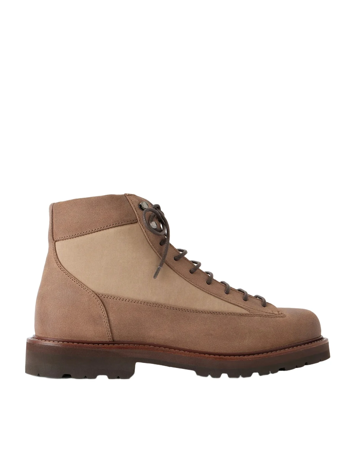 Brunello Cucinelli Nylon-Trimmed Suede Hiking Boots - Men