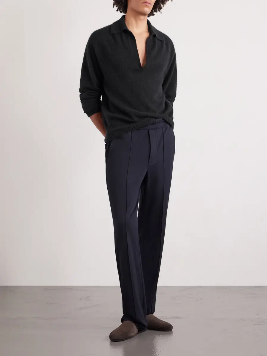 Tom Ford Cashmere and Silk-Blend Polo Sweater - Men | Thumbnail 2 Tom Ford Cashmere and Silk-Blend Polo Sweater - Men | Thumbnail 2