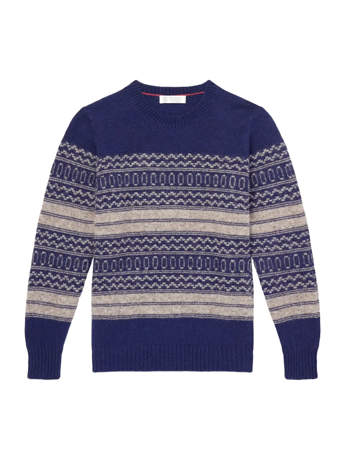 Fair isle Brushed-Knit Alpaca-Blend Sweater - Men Fair isle Brushed-Knit Alpaca-Blend Sweater - Men