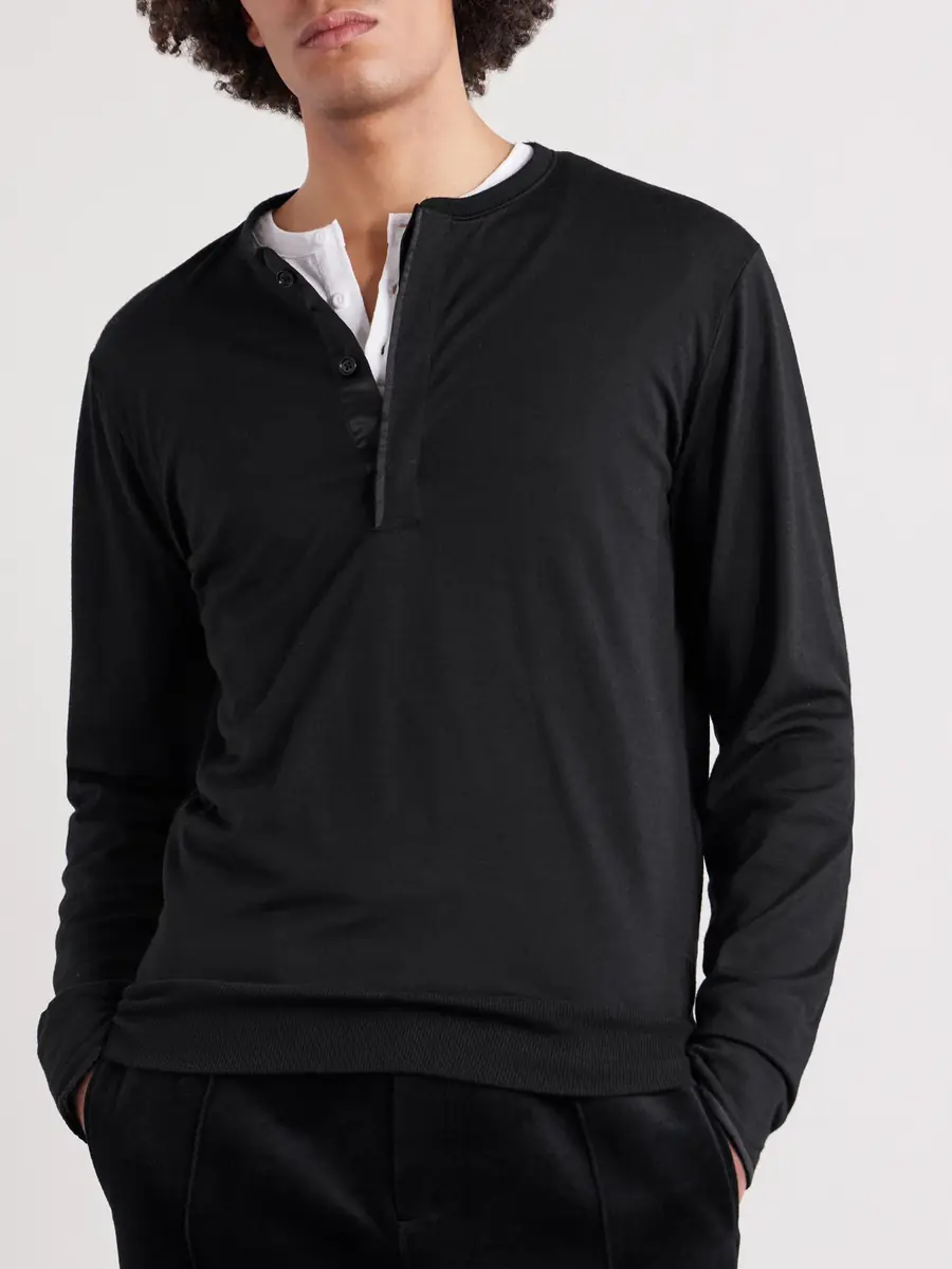 Tom Ford Slim-Fit Cashmere, Wool and Silk-Blend Sweatshirt - Men | Thumbnail 3 Tom Ford Slim-Fit Cashmere, Wool and Silk-Blend Sweatshirt - Men | Thumbnail 3