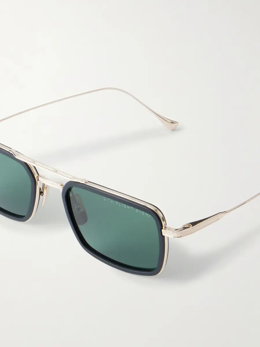 DITA Flight.006 Double-Bridge Aviator-Style Gold-Tone Metal and Acetate Sunglasses - Men | Thumbnail 3 DITA Flight.006 Double-Bridge Aviator-Style Gold-Tone Metal and Acetate Sunglasses - Men | Thumbnail 3