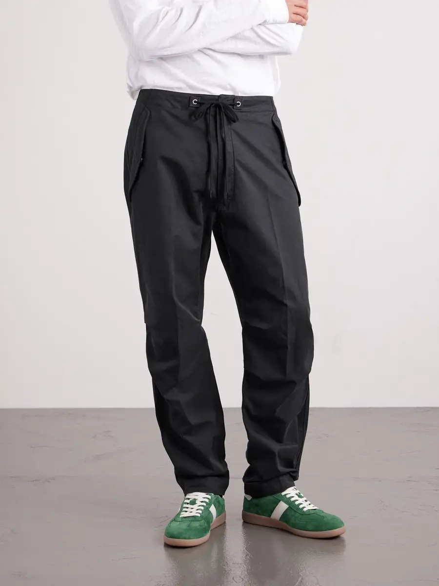 Tom Ford Straight-Leg Cotton-Twill Drawstring Trousers - Men | Thumbnail 3 Tom Ford Straight-Leg Cotton-Twill Drawstring Trousers - Men | Thumbnail 3