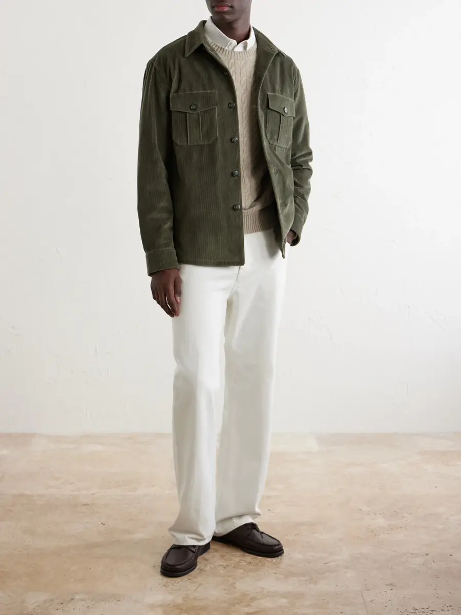 Canali Cotton-Corduroy Overshirt - Men | Thumbnail 2 Canali Cotton-Corduroy Overshirt - Men | Thumbnail 2