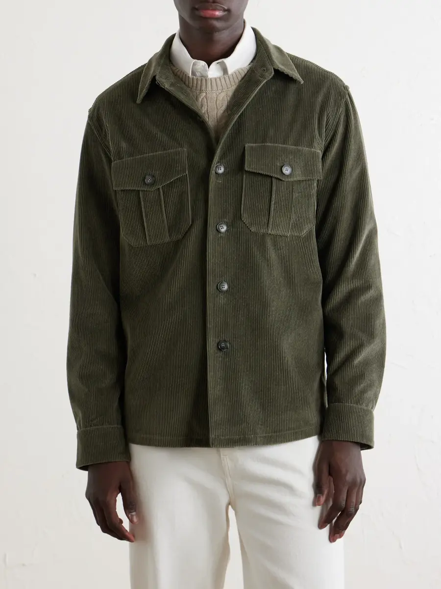 Canali Cotton-Corduroy Overshirt - Men | Thumbnail 3 Canali Cotton-Corduroy Overshirt - Men | Thumbnail 3