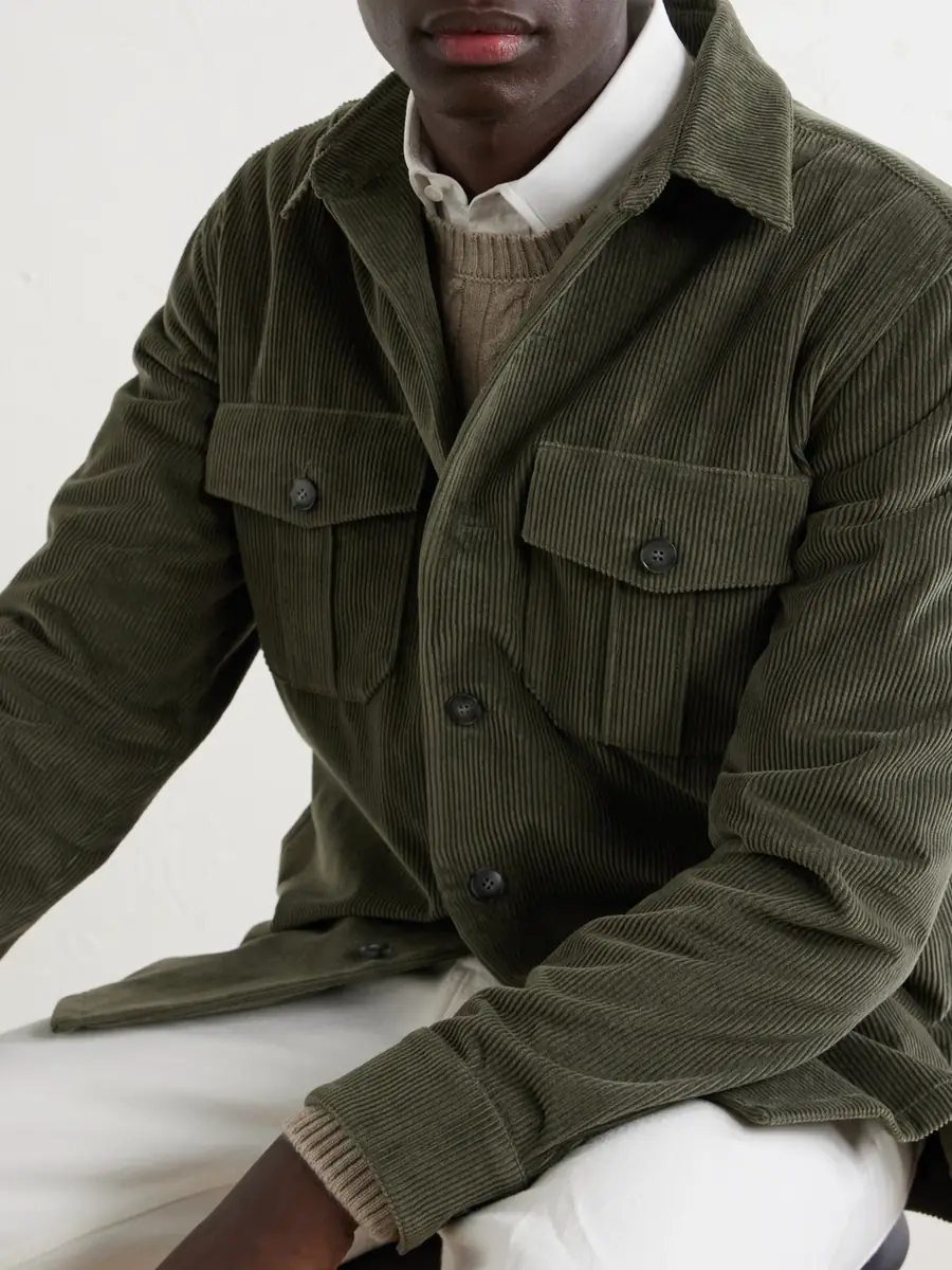 Canali Cotton-Corduroy Overshirt - Men | Thumbnail 5 Canali Cotton-Corduroy Overshirt - Men | Thumbnail 5