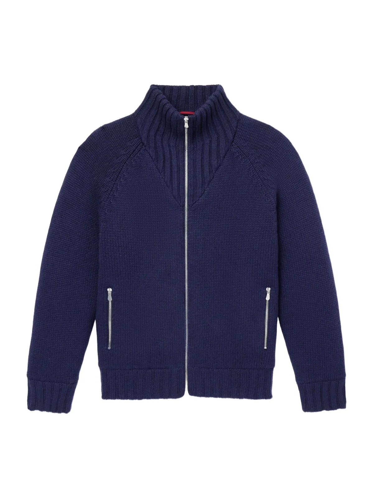 Cashmere Zip-Up Down Cardigan - Men Cashmere Zip-Up Down Cardigan - Men