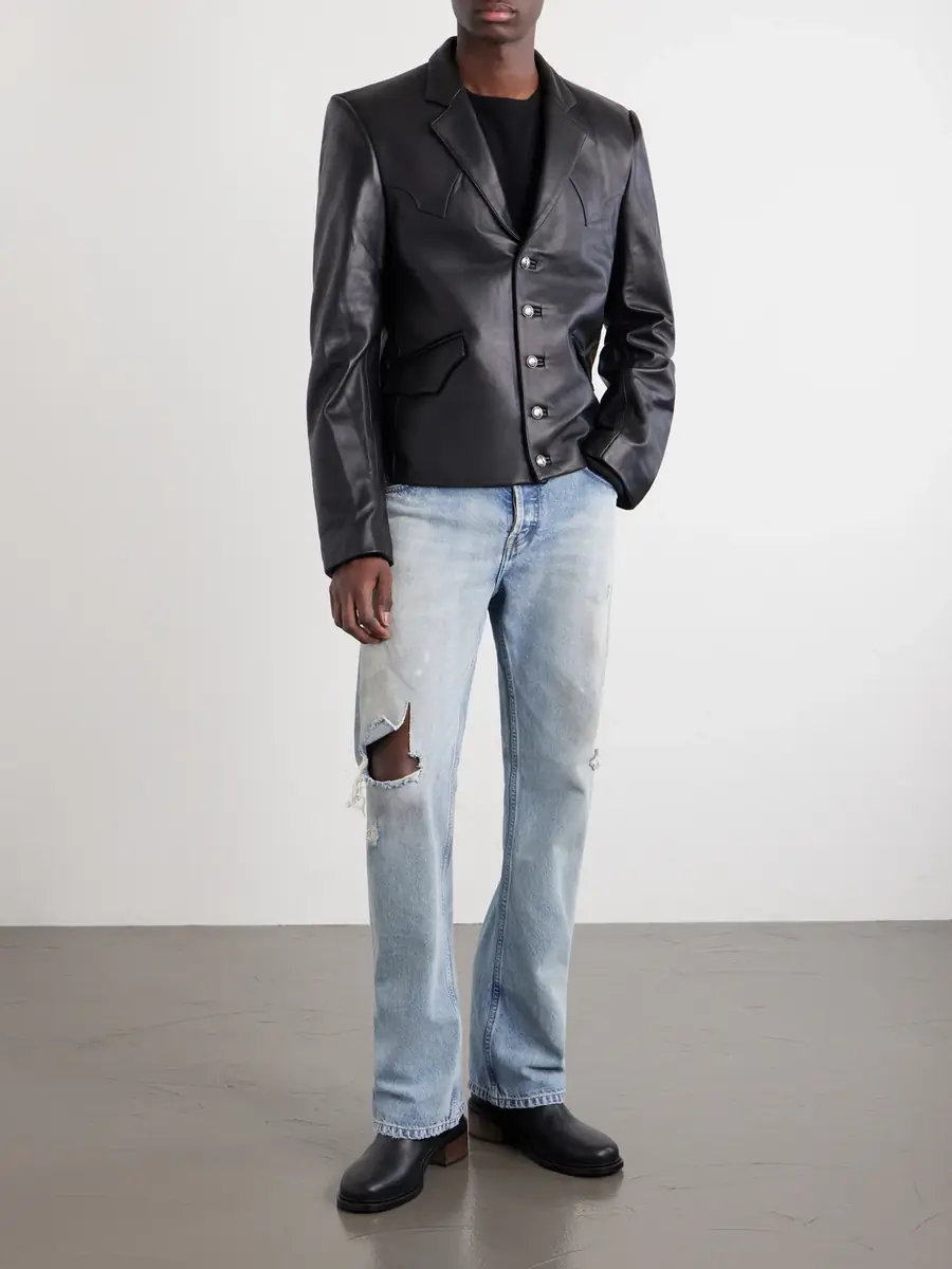 Enfants Riches Déprimés Western Perfect Leather Blazer - Men | Thumbnail 2 Enfants Riches Déprimés Western Perfect Leather Blazer - Men | Thumbnail 2