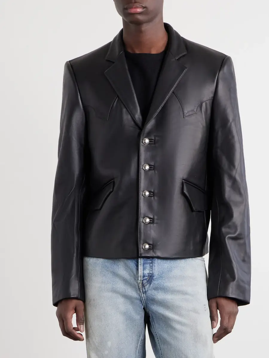 Enfants Riches Déprimés Western Perfect Leather Blazer - Men | Thumbnail 3 Enfants Riches Déprimés Western Perfect Leather Blazer - Men | Thumbnail 3