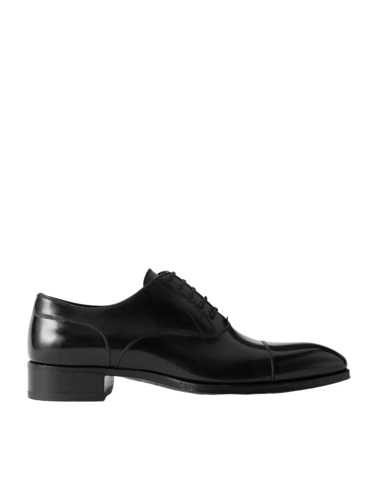 Tom Ford Elkan Burnished-Leather Oxford Shoes - Men