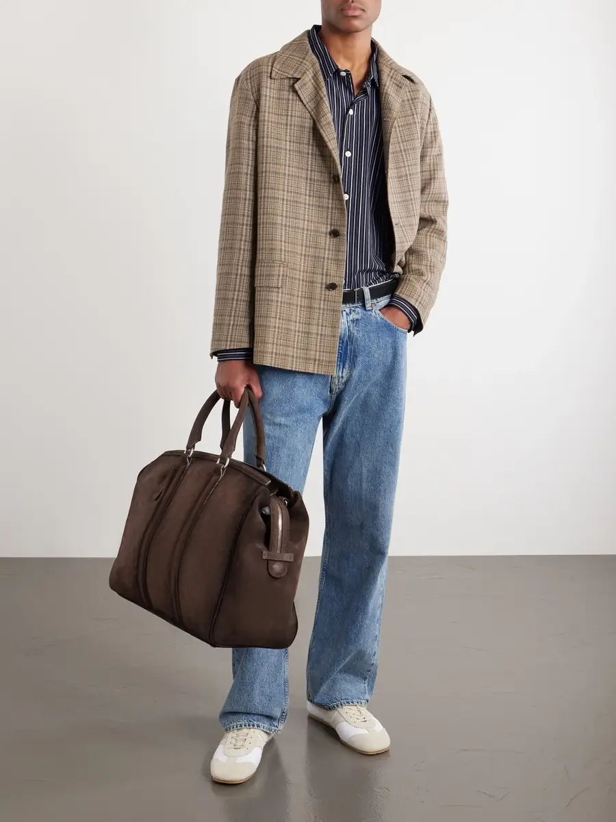 Officine Creative Quentin 009 Suede Weekend Bag - Men | Thumbnail 2 Officine Creative Quentin 009 Suede Weekend Bag - Men | Thumbnail 2