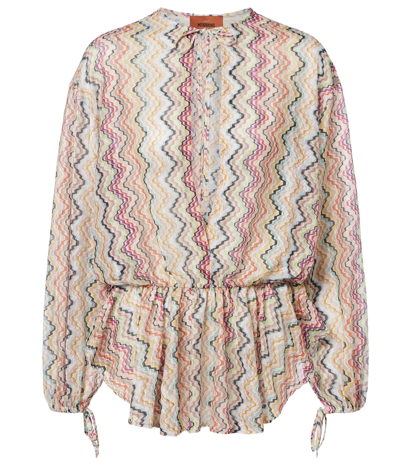 Zig Zag cutout gathered blouse Zig Zag cutout gathered blouse