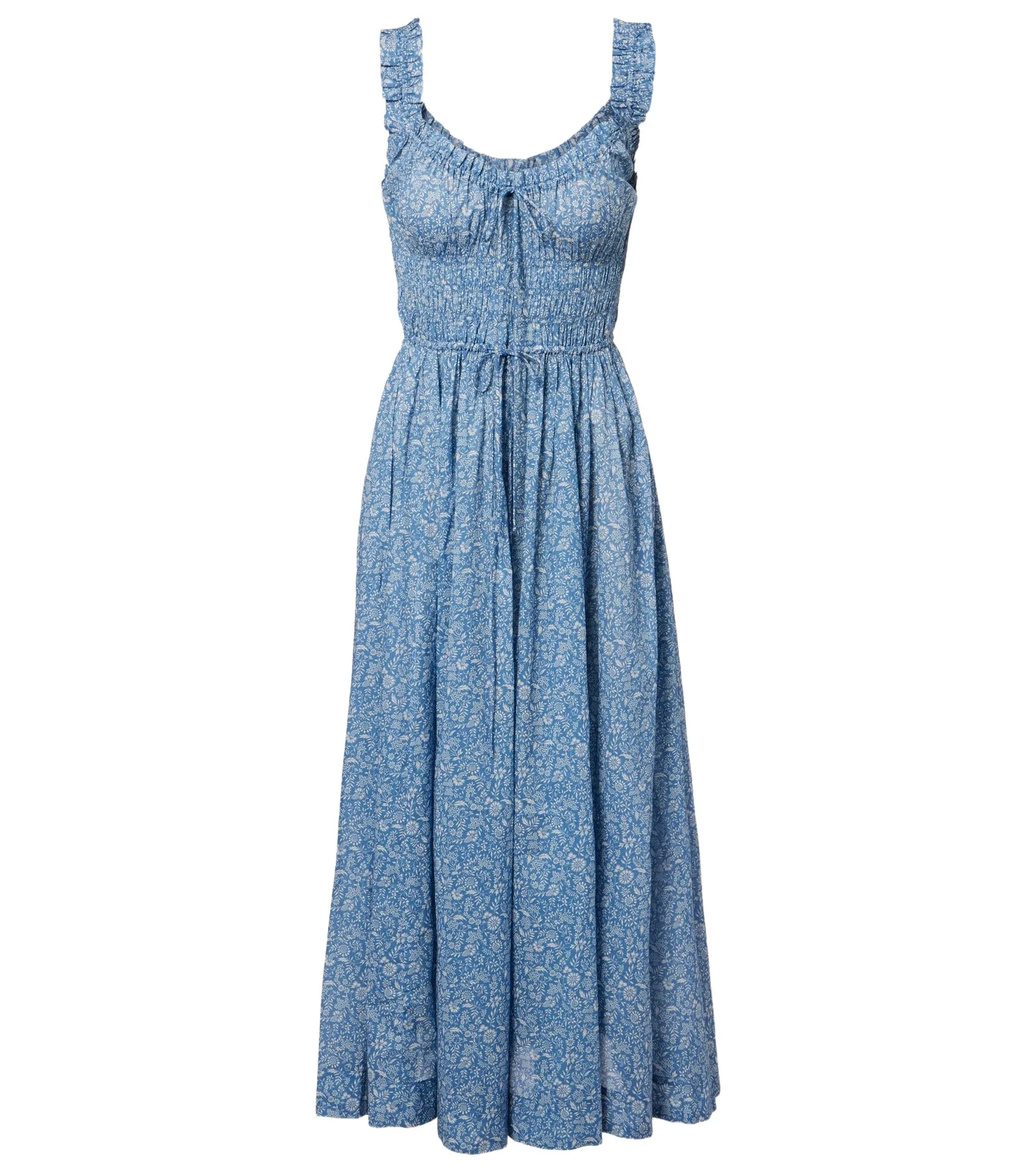 Dôen Emmaretta floral cotton voile midi dress Dôen Emmaretta floral cotton voile midi dress