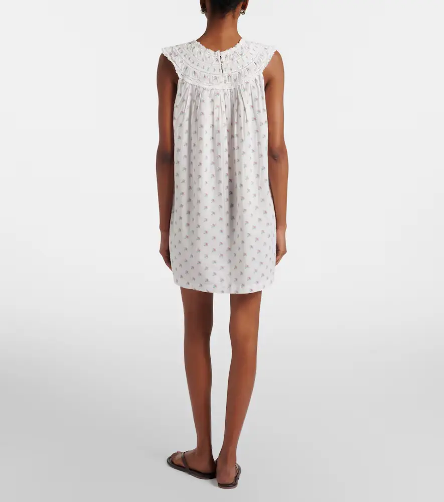 DÔEN Dôen Verity floral embroidered cotton minidress | Thumbnail 3