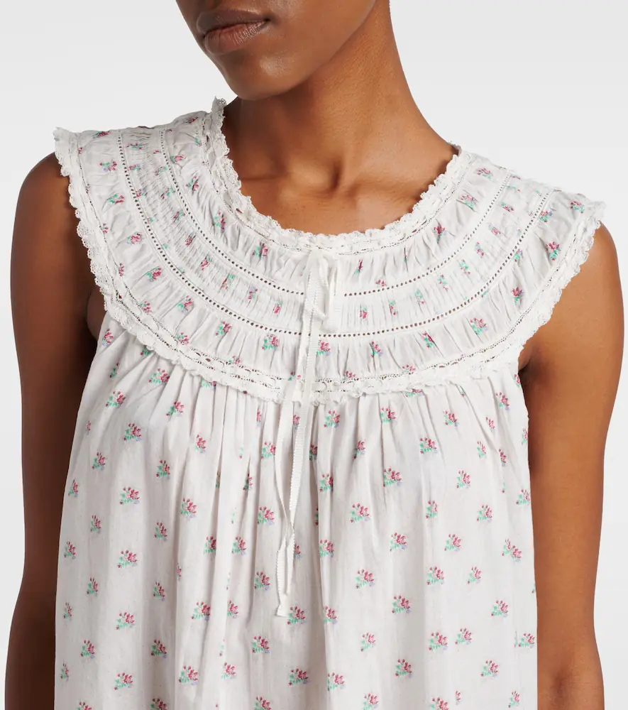 DÔEN Dôen Verity floral embroidered cotton minidress | Thumbnail 4
