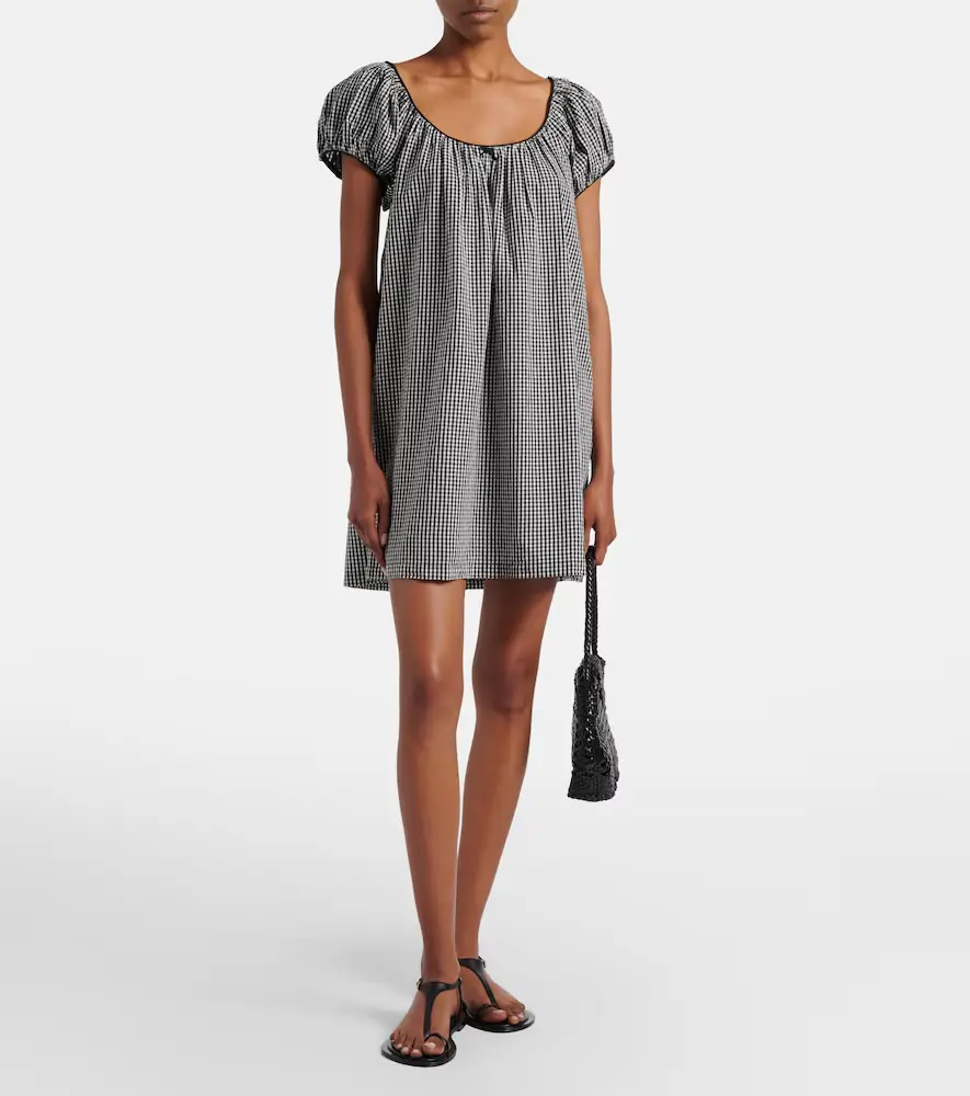 DÔEN Dôen Julia gingham cotton poplin minidress | Thumbnail 4