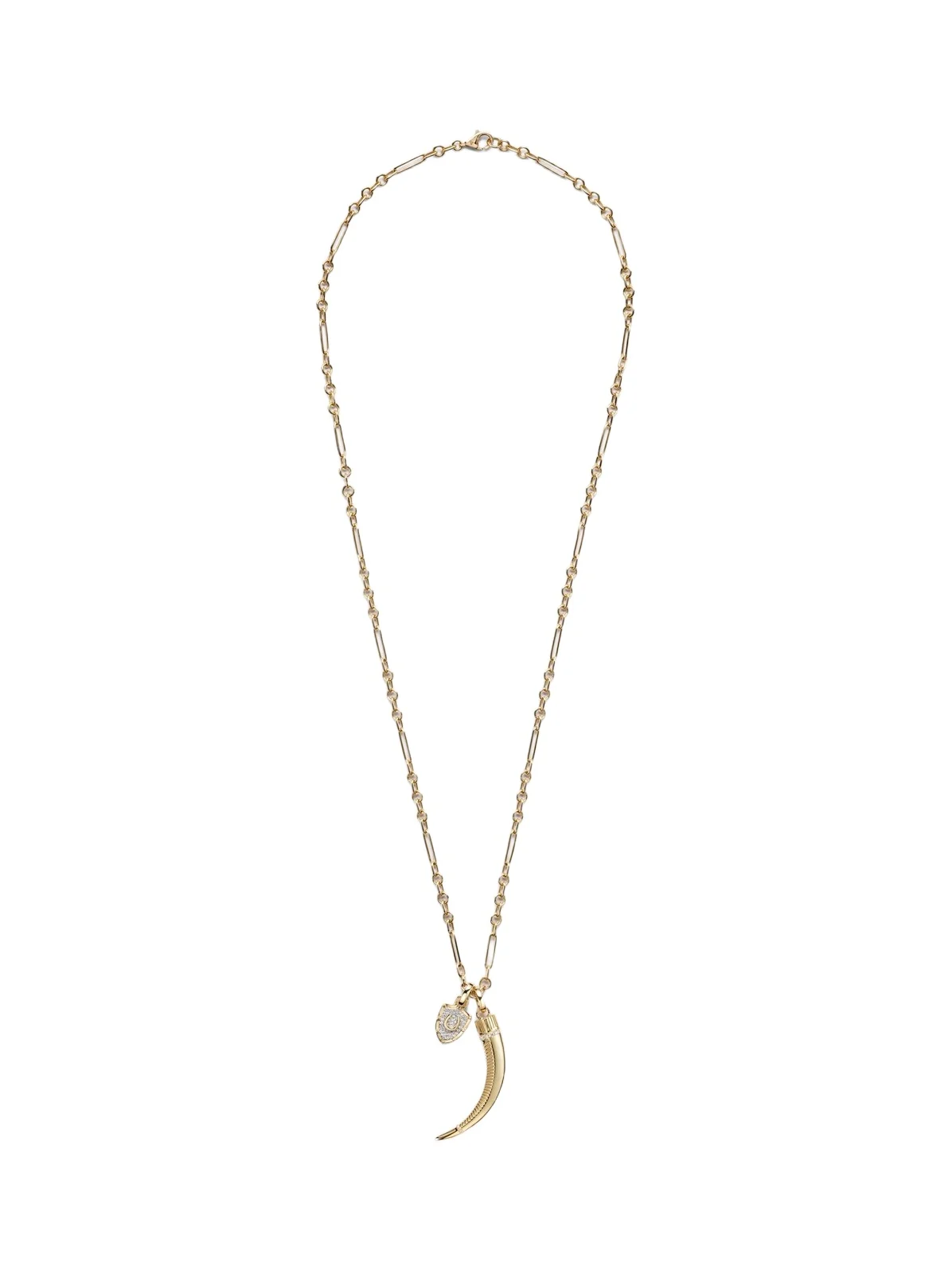 Protection & La Loba Claw 18kt gold pendant necklace