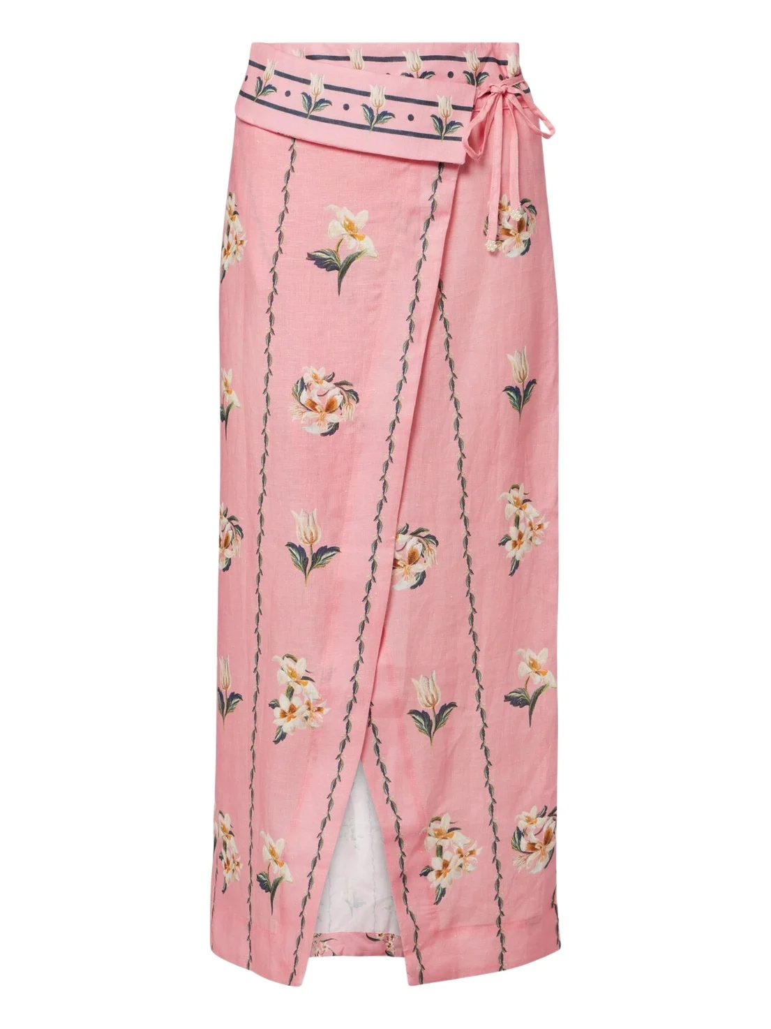 Agua by Agua Bendita Tierra floral linen beach cover-up