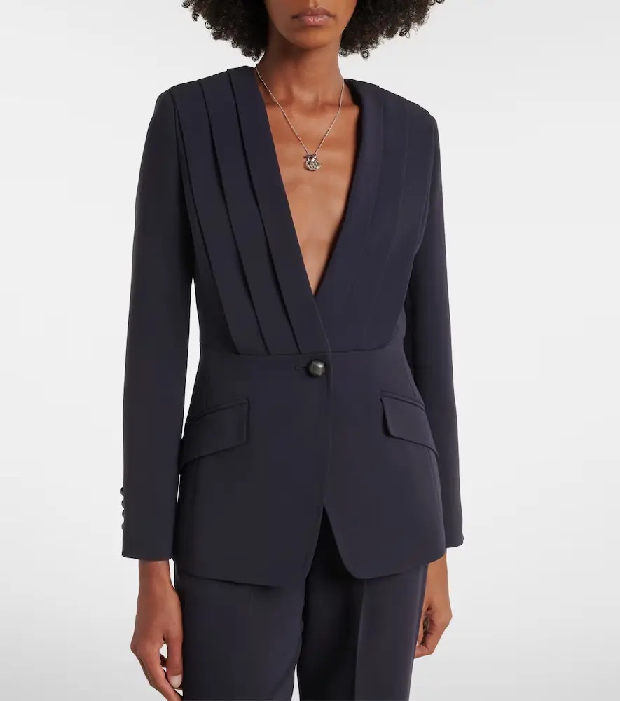 Max Mara Pleated cady blazer | Thumbnail 4 Max Mara Pleated cady blazer | Thumbnail 4