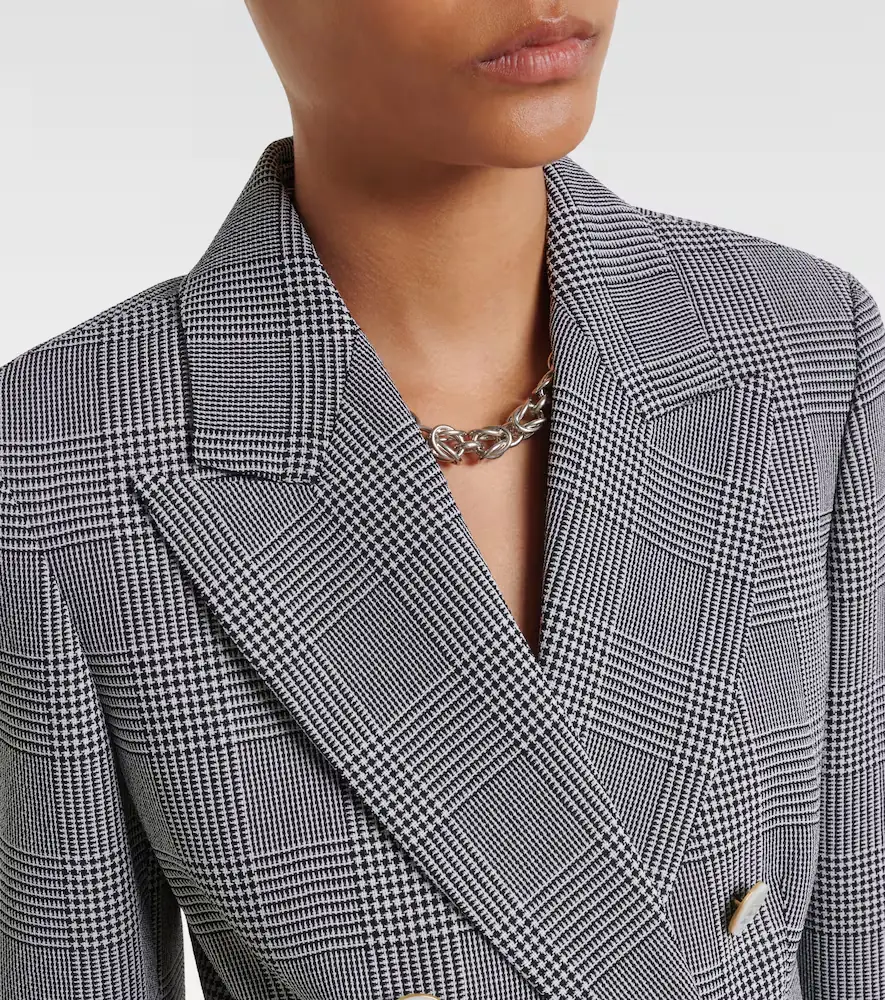 Max Mara Prince of Wales check virgin wool blazer | Thumbnail 6 Max Mara Prince of Wales check virgin wool blazer | Thumbnail 6