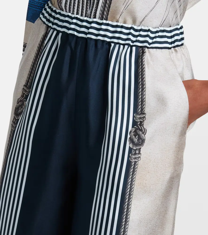 Max Mara Printed silk twill palazzo pants | Thumbnail 3 Max Mara Printed silk twill palazzo pants | Thumbnail 3