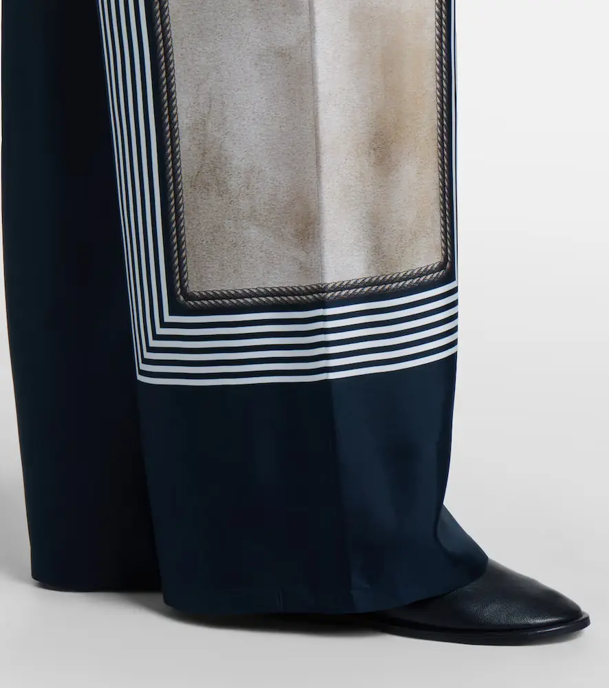 Max Mara Printed silk twill palazzo pants | Thumbnail 4 Max Mara Printed silk twill palazzo pants | Thumbnail 4