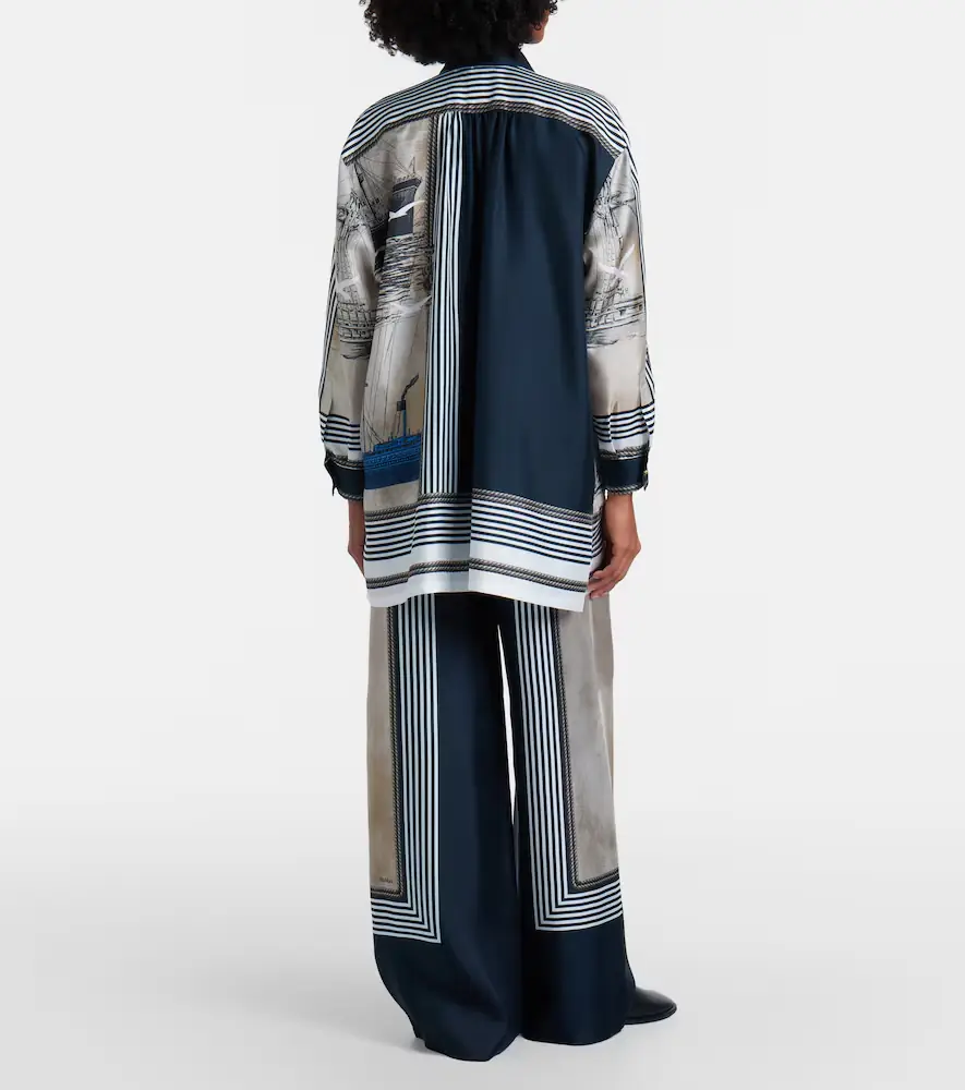 Max Mara Printed silk twill palazzo pants | Thumbnail 5 Max Mara Printed silk twill palazzo pants | Thumbnail 5