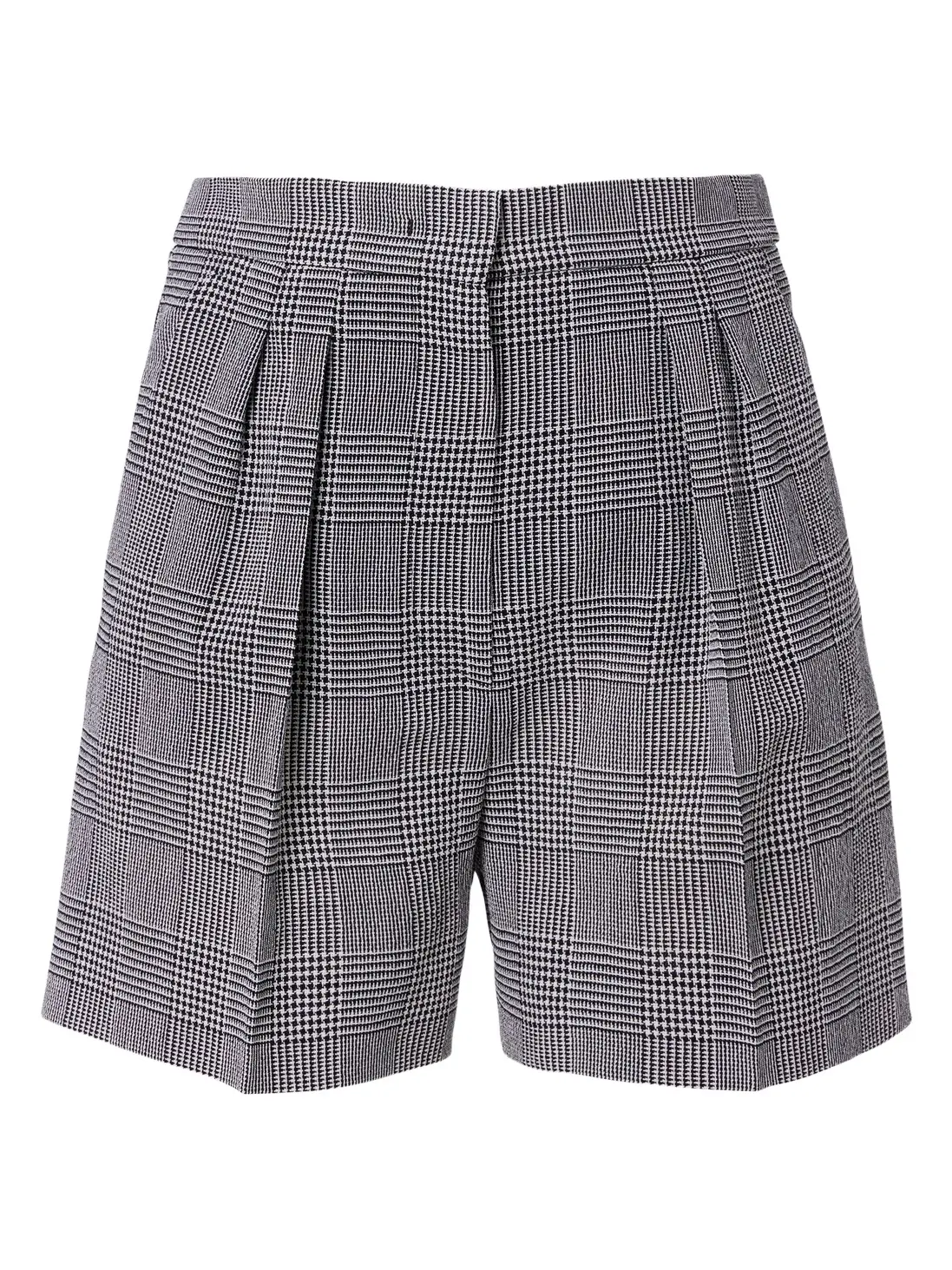 Max Mara Prince of Wales check wool crêpe shorts