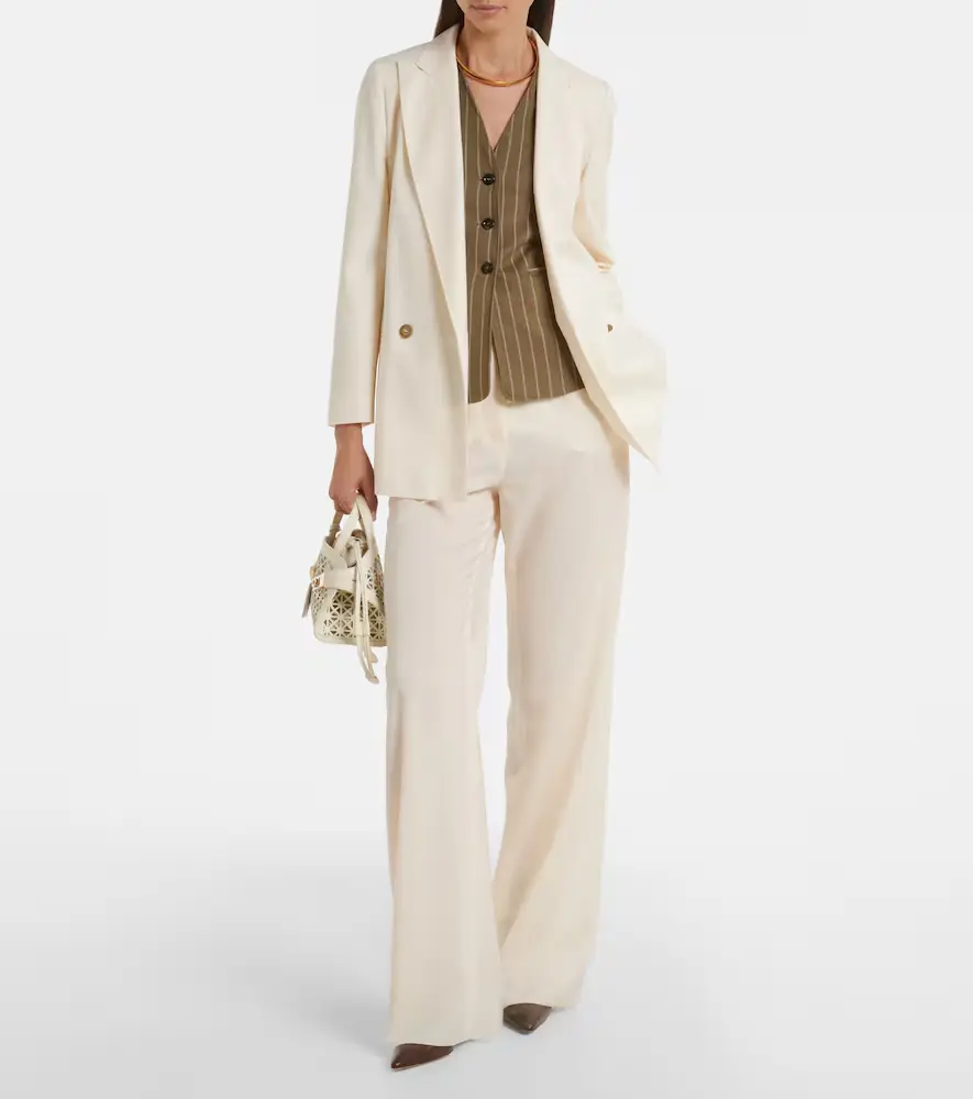 Max Mara Belted virgin wool wide-leg pants | Thumbnail 3 Max Mara Belted virgin wool wide-leg pants | Thumbnail 3