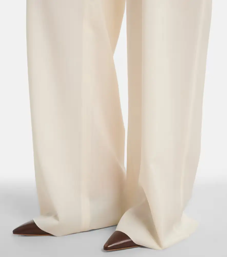 Max Mara Belted virgin wool wide-leg pants | Thumbnail 6 Max Mara Belted virgin wool wide-leg pants | Thumbnail 6