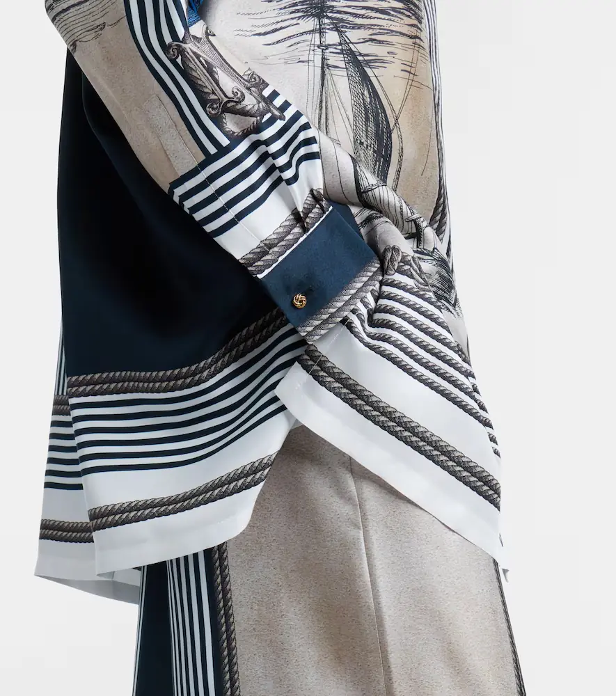 Max Mara Oversized printed silk twill shirt | Thumbnail 3 Max Mara Oversized printed silk twill shirt | Thumbnail 3