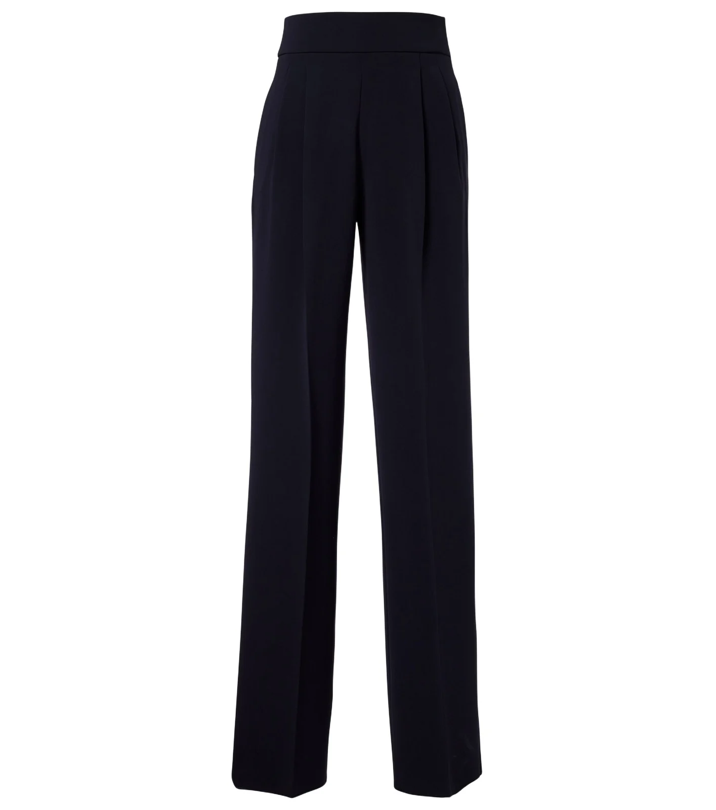 Pleated cady straight pants