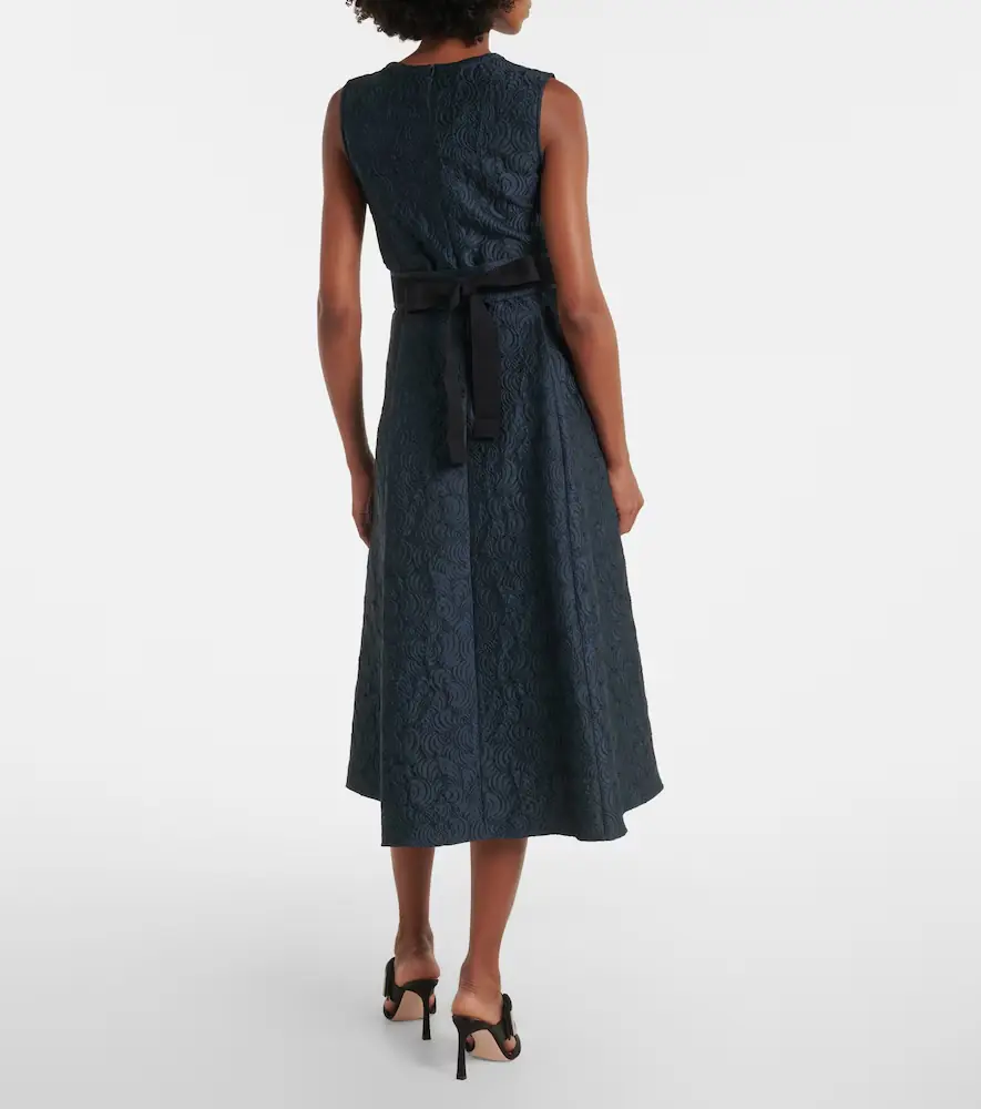 'S Max Mara 'S Max Mara Belted jacquard midi dress | Thumbnail 3 'S Max Mara 'S Max Mara Belted jacquard midi dress | Thumbnail 3