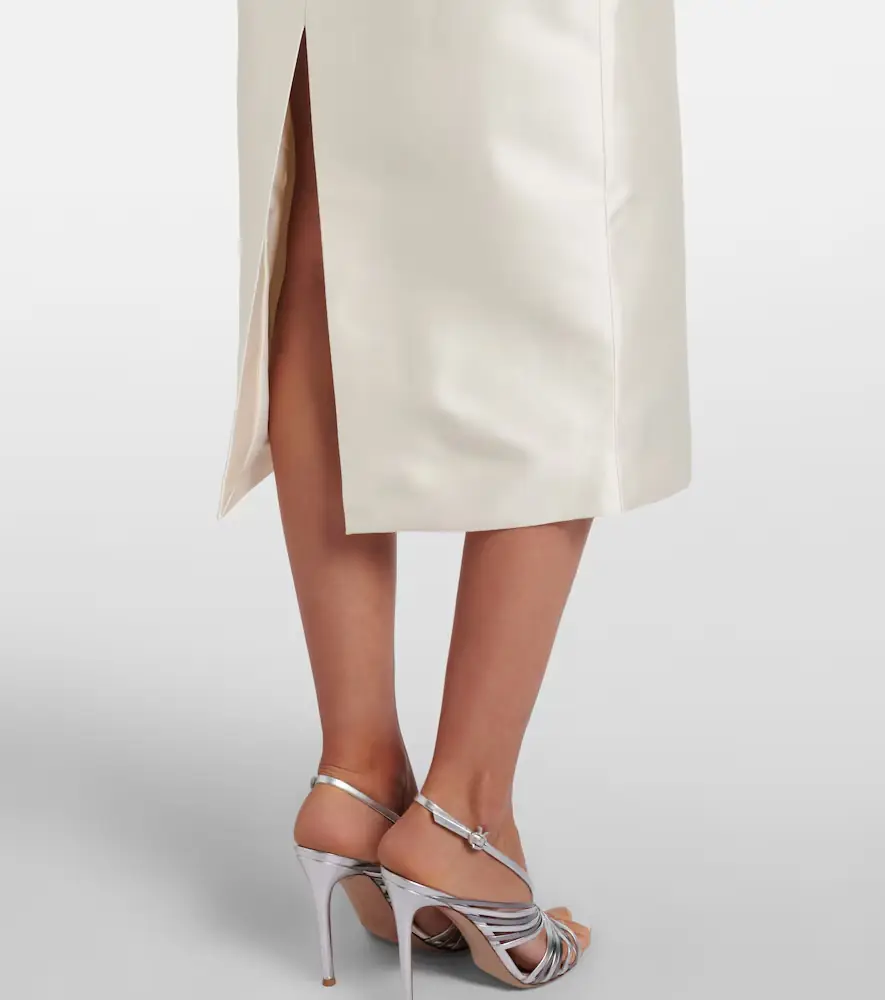 Rachel Gilbert Bronte off-shoulder wool and silk cocktail dress | Thumbnail 5
