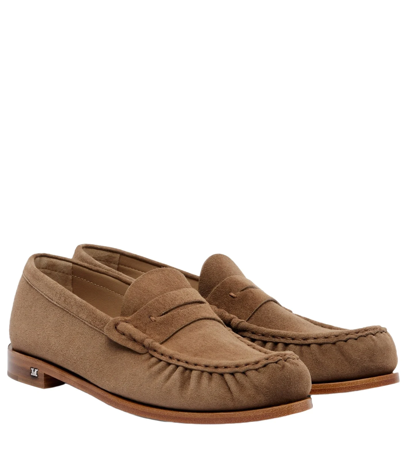 Suede penny lofaers