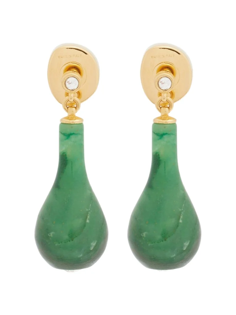 Embellished gold-plated drop earrings Embellished gold-plated drop earrings