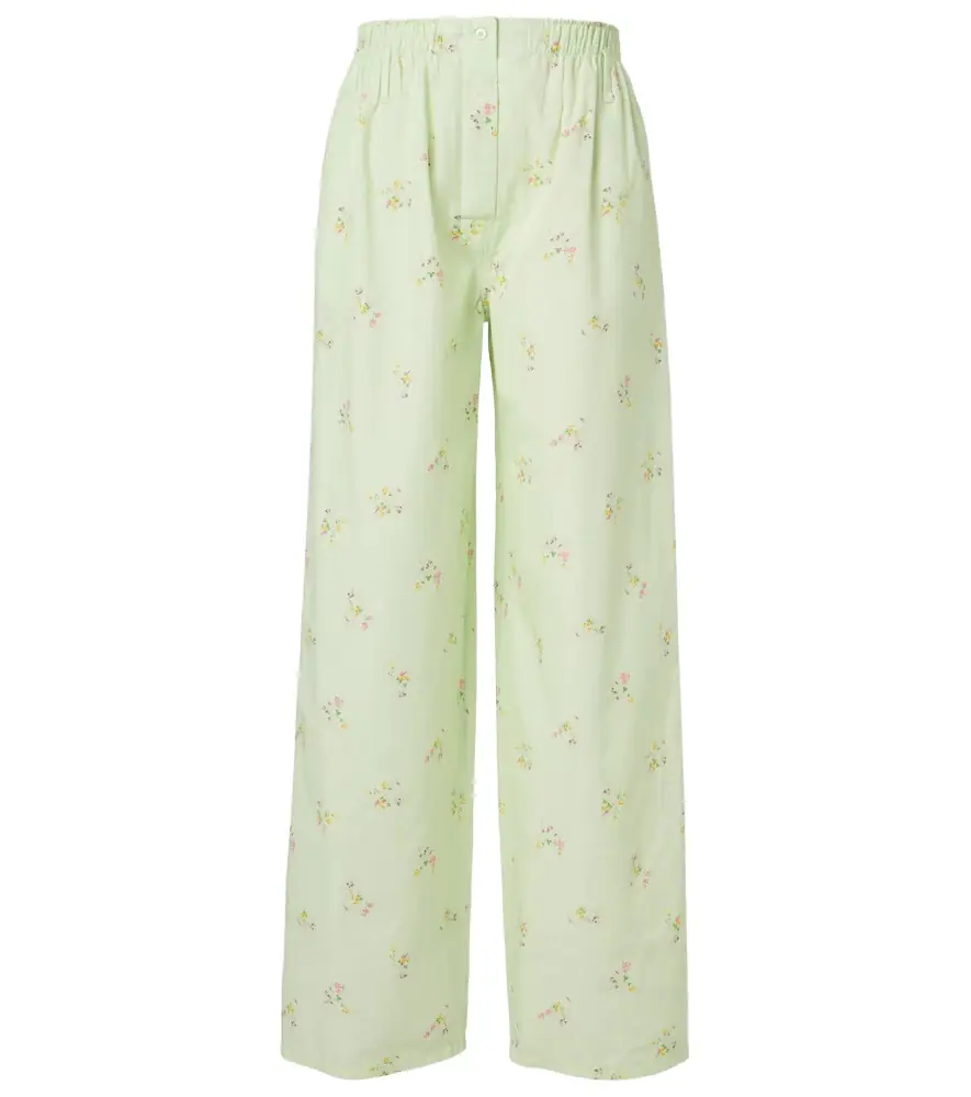 Floral cotton wide-leg pants Floral cotton wide-leg pants