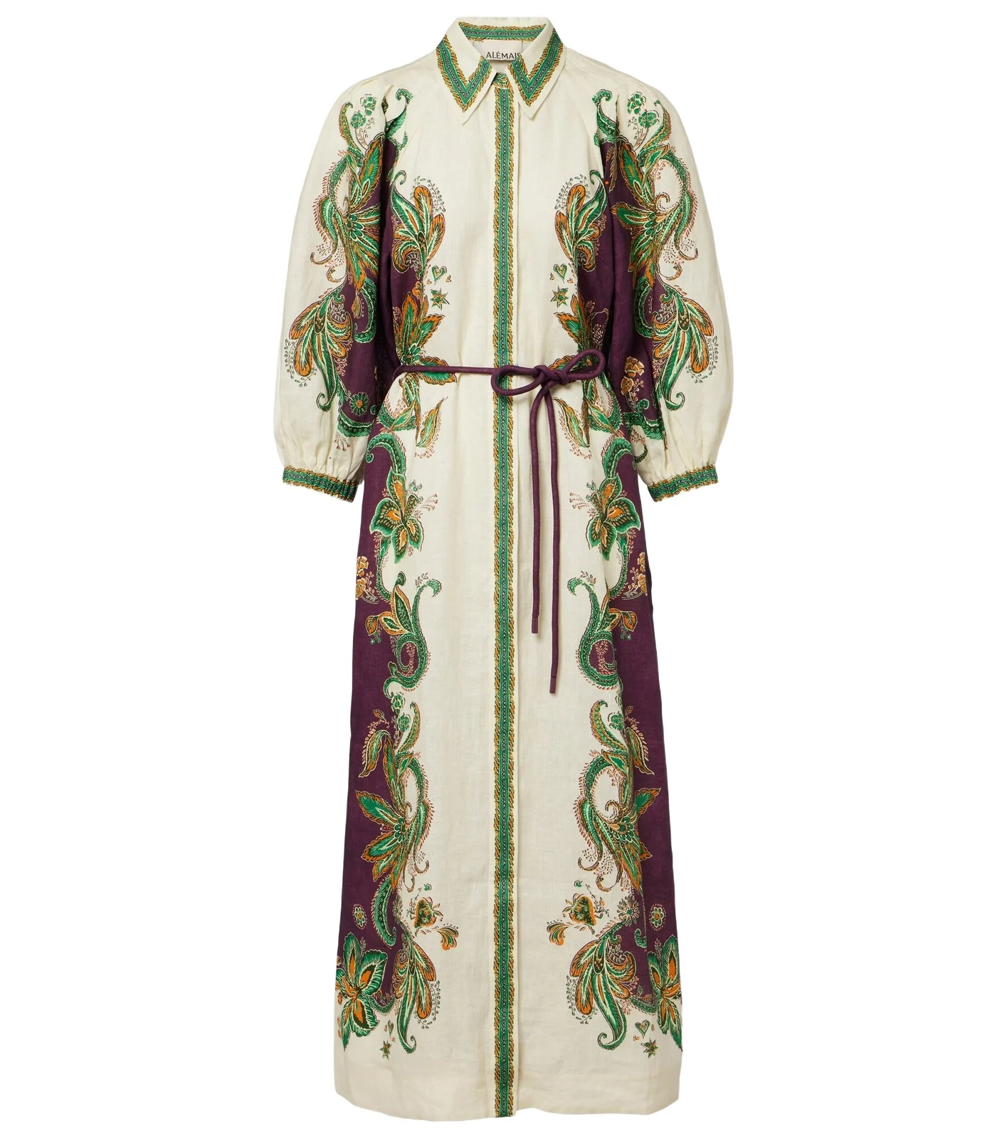 Alémais Ruthie printed linen shirt dress Alémais Ruthie printed linen shirt dress