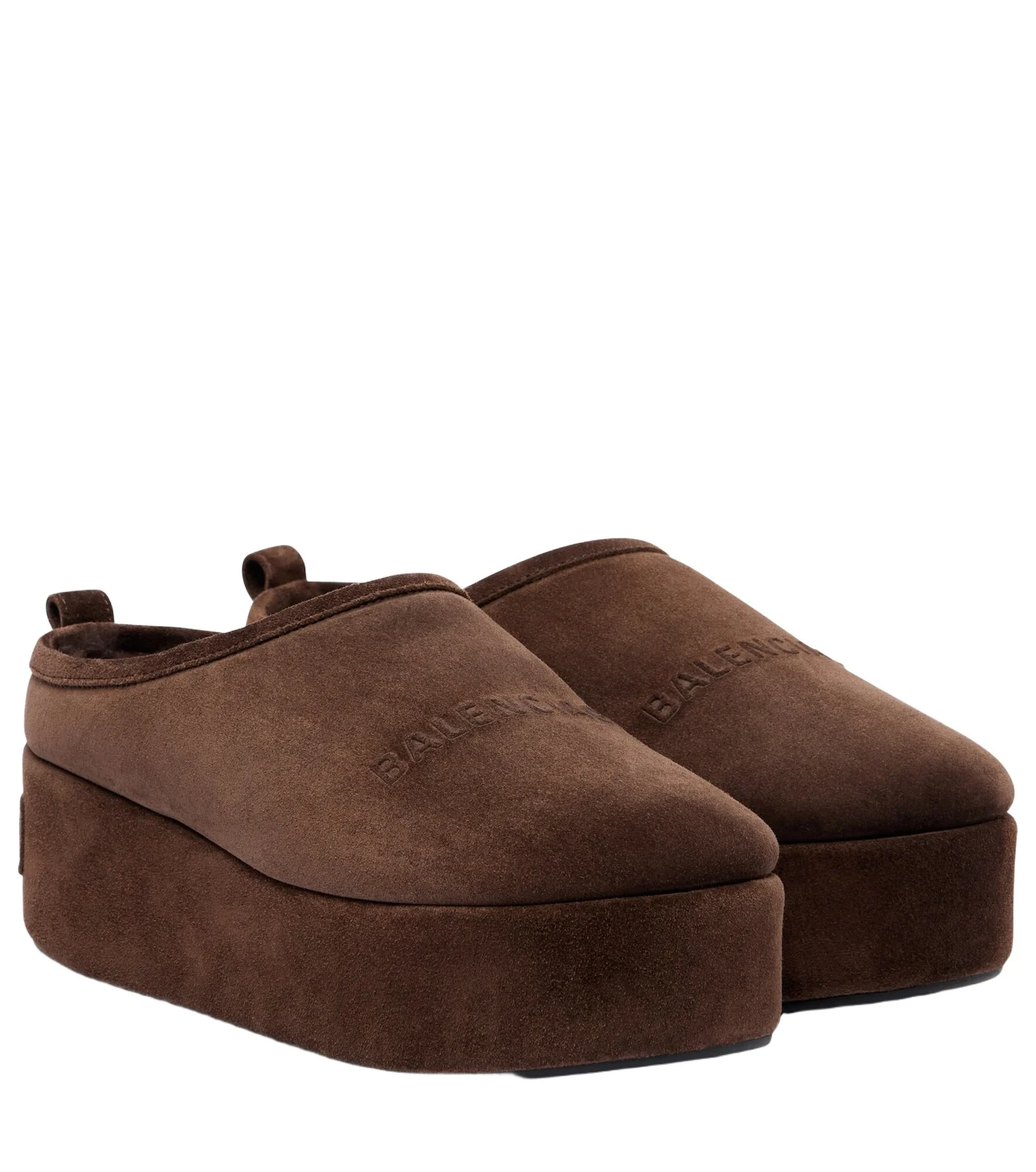 Balenciaga Alaska suede platform mules